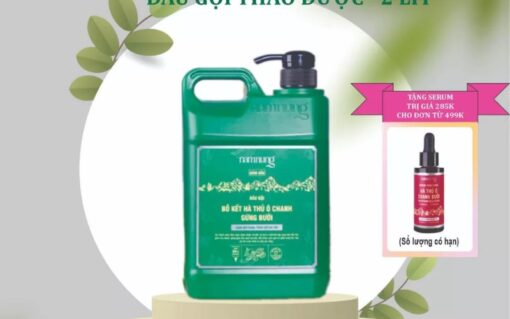 Dầu gội xả thảo dược xanh lá (2)